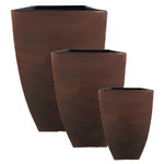 Modern Square Planter - Japi Pottery Corton Steel
