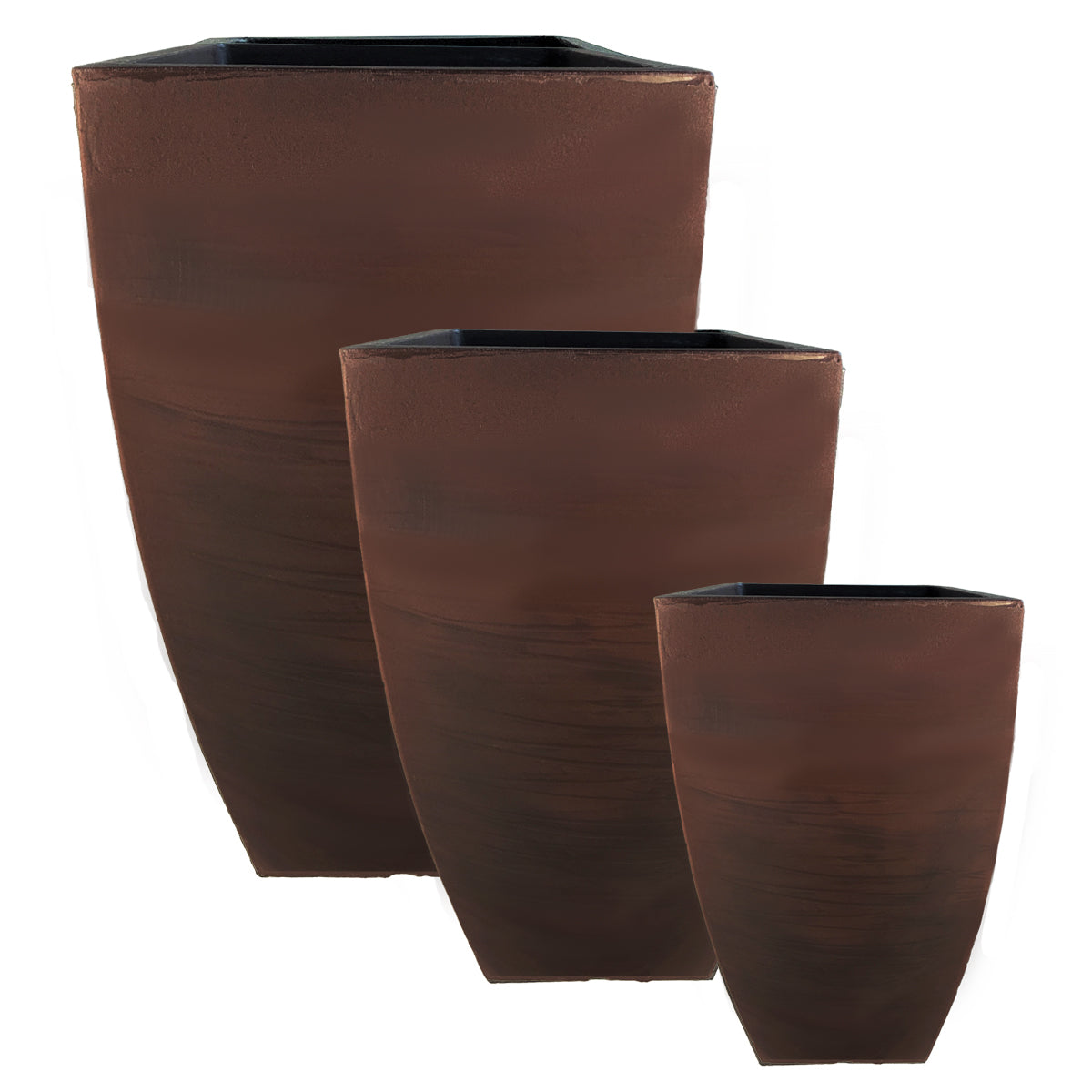 Modern Square Planter - Japi Pottery Corton Steel