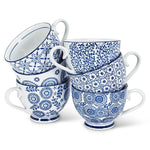 Blue/White Handled Cups