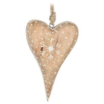 Large Long Snowflake Heart Ornament