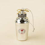 Cocktail Shaker Glass Holiday Ornament