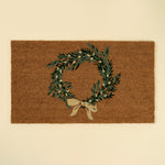Holiday Wreath Doormat, PVC Back