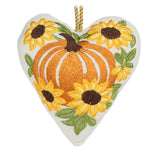 Pumpkin & Sunflower Heart Ornament