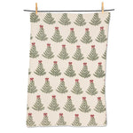 Holiday Trees with Bows Kitchen Towel