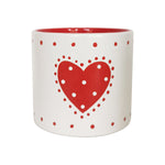 Red Country Heart Pot