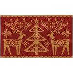 Folk Forest Christmas Monochrome Doormat