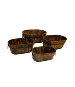 Oval Barrels w/Bands & Handles