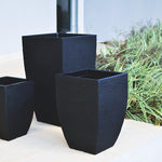 Modern Square Planter - Japi Pottery Black