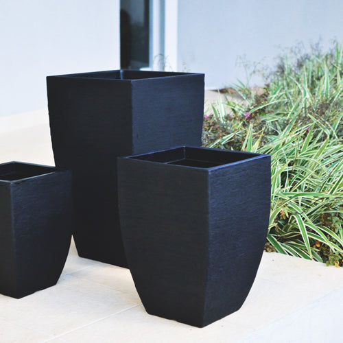 Modern Square Planter - Japi Pottery Black