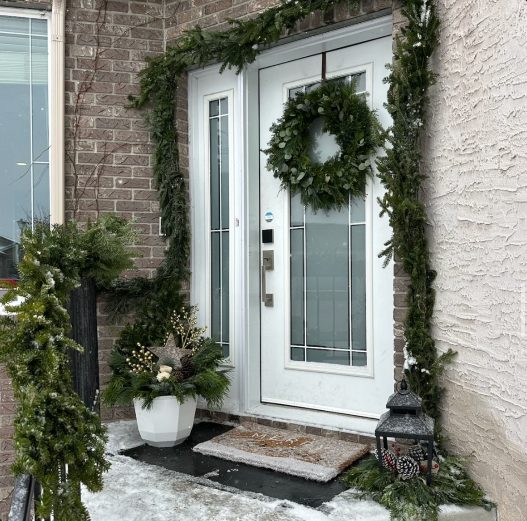 Christmas Porch Planters