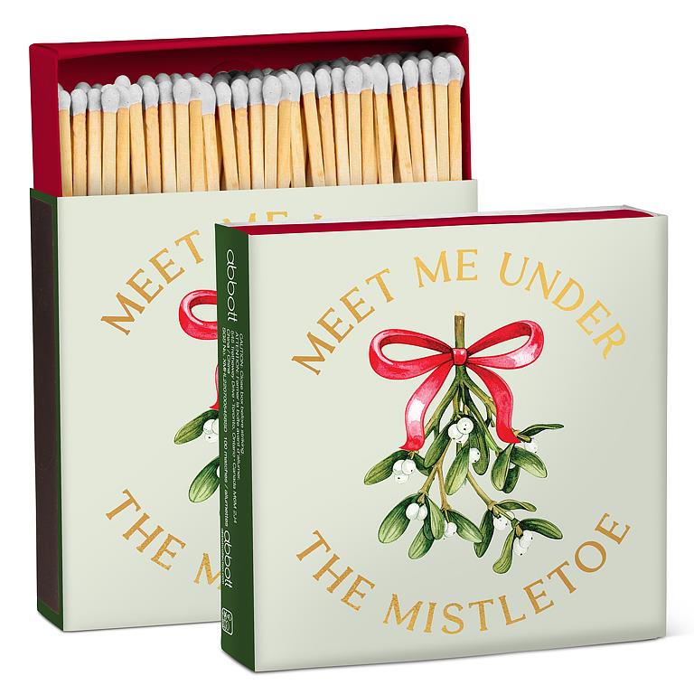 Mistletoe Square Matches. 100 Pcs