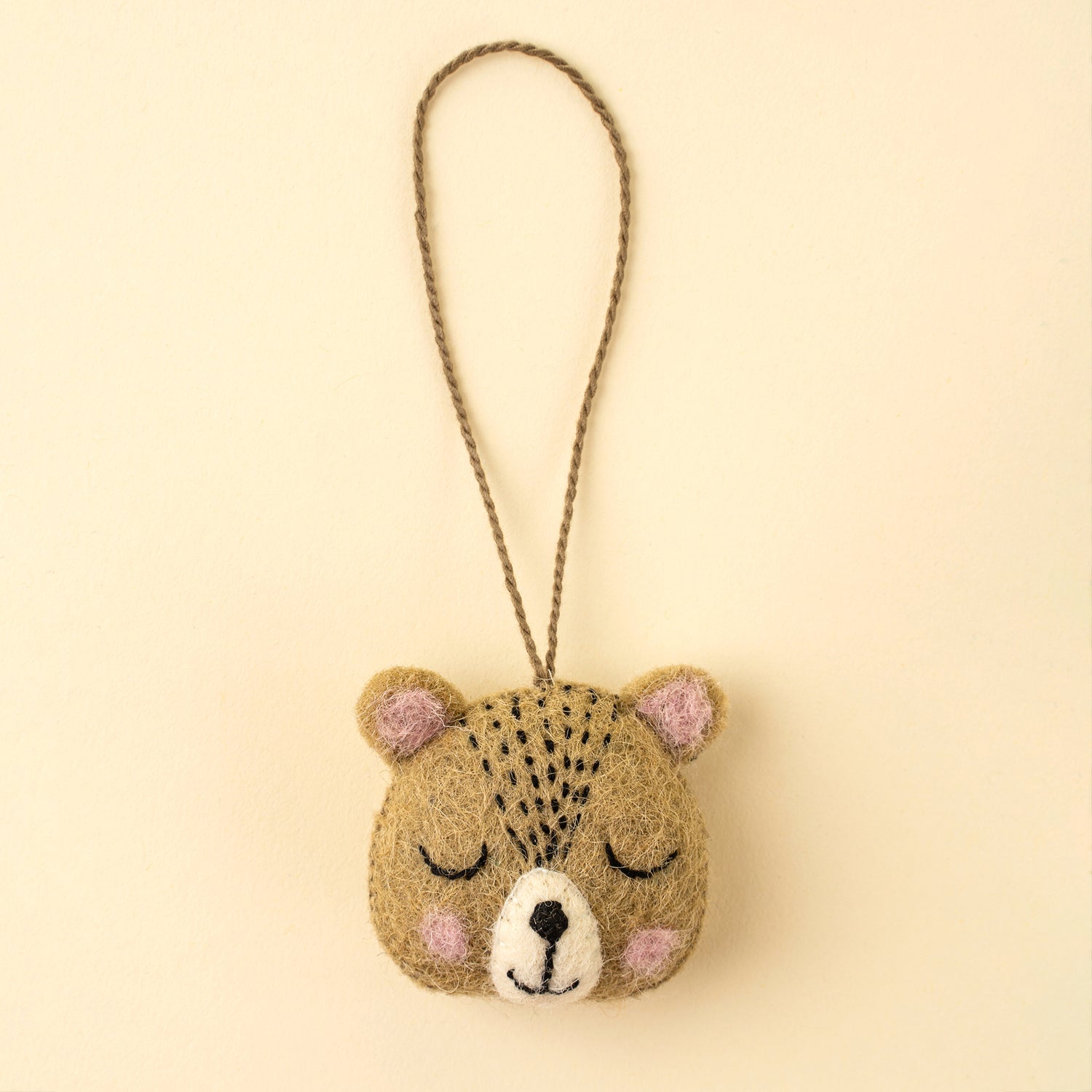 Bear Face Felt Ornament