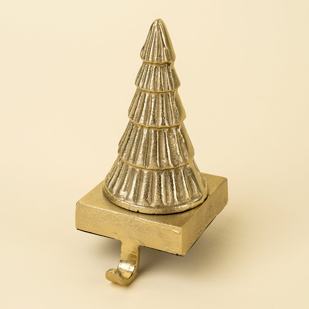 Holiday Tree Stocking Holder, Gold