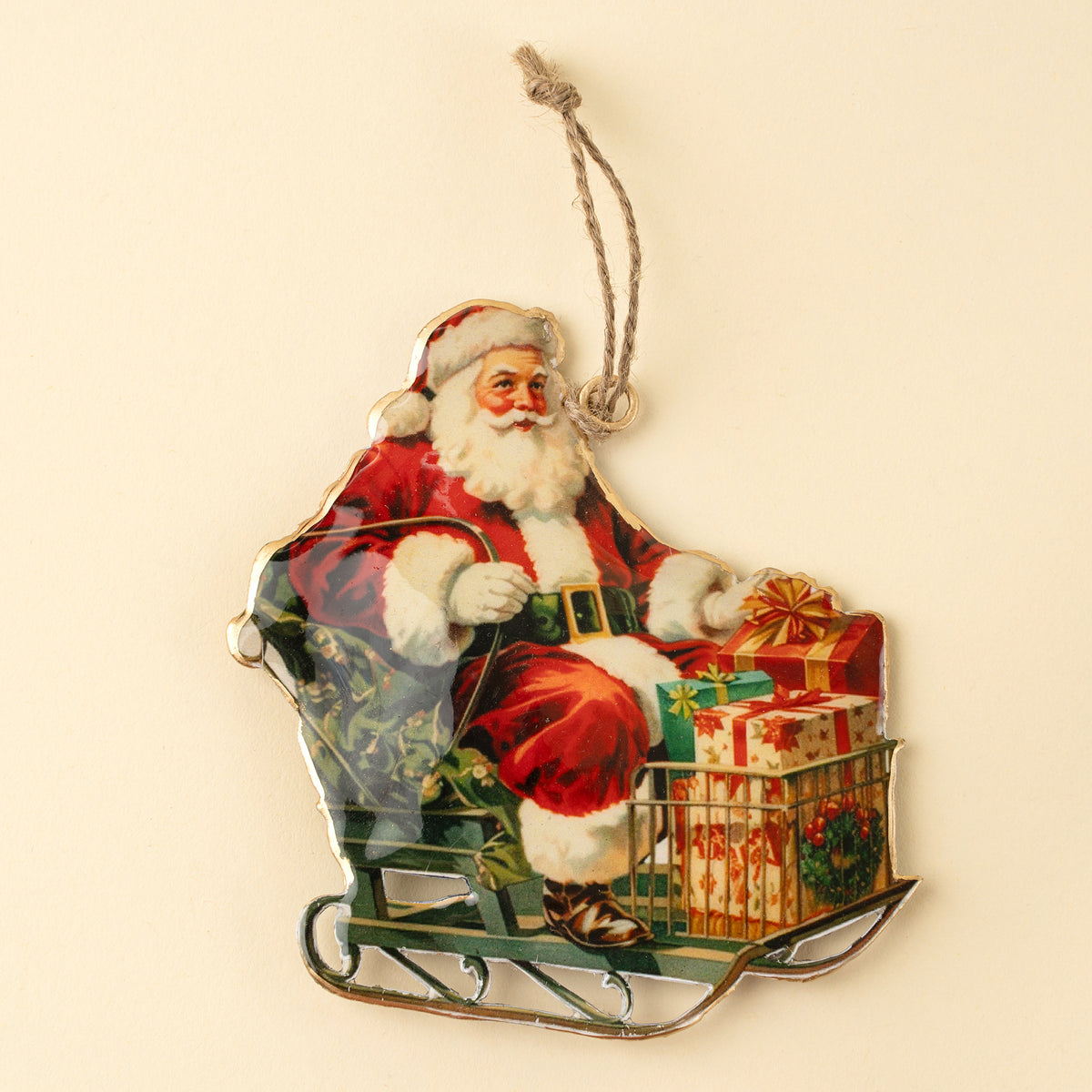 Keepsake Iron Holiday Ornament, Santa's Sleigh