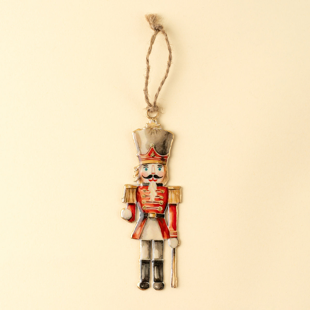 Keepsake Iron Holiday Ornament, Red/White Nutcracker