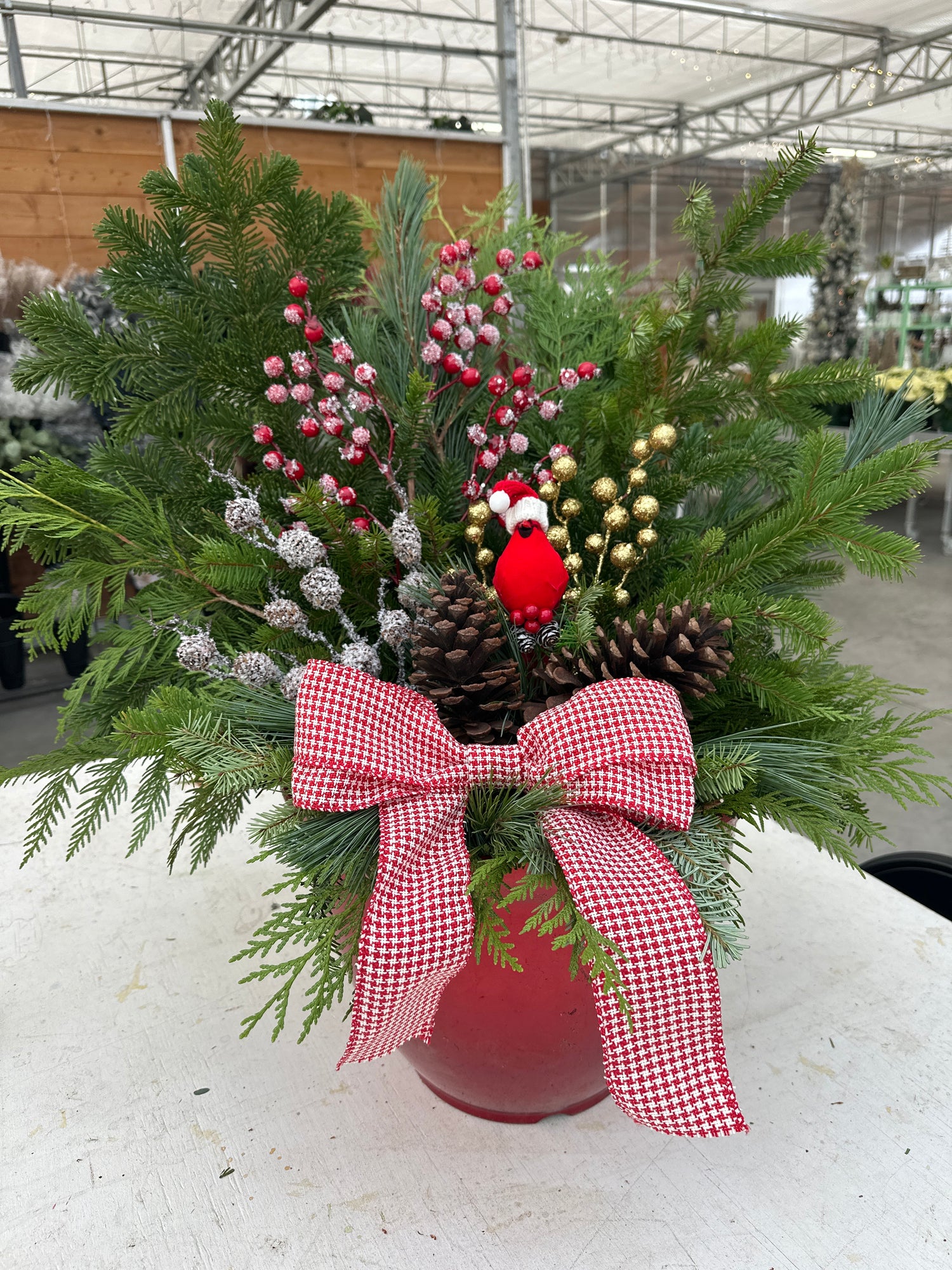 14" Birds and Berries Planter