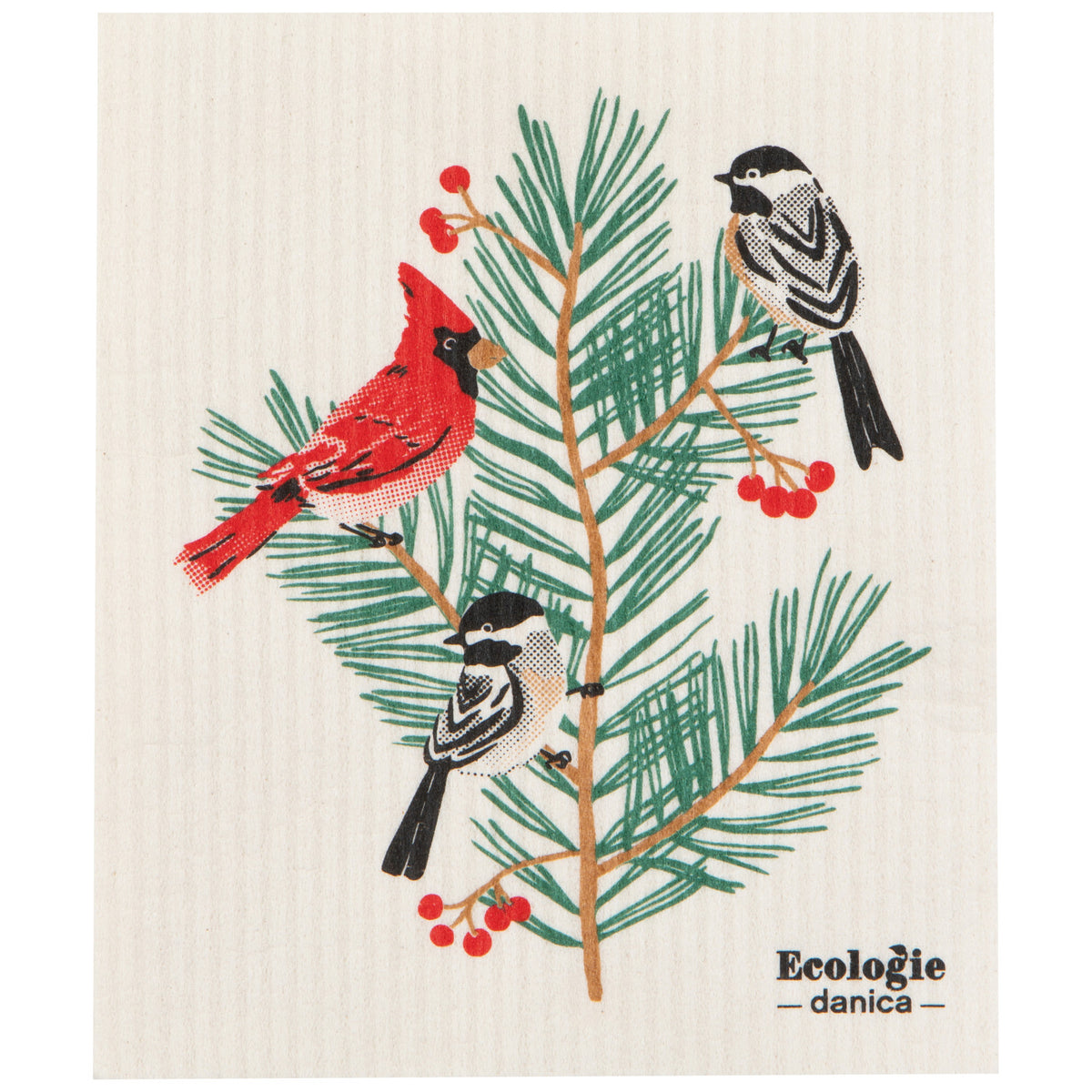 Birds & Boughs Swedish Dishcloth