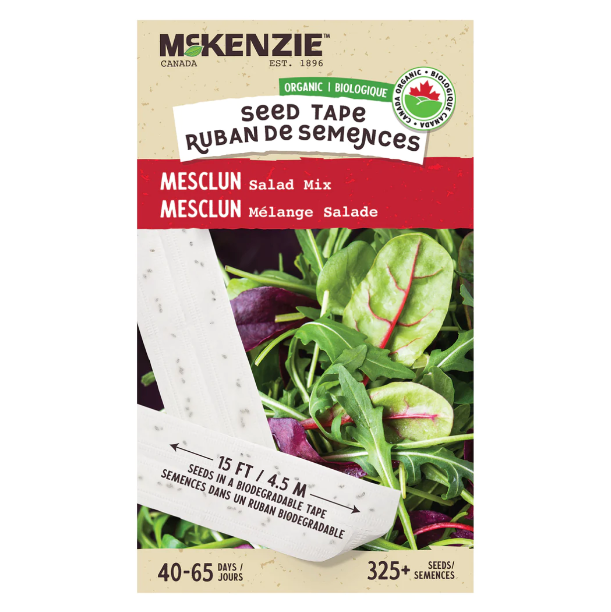 Mesclun Mix Organic Seed Tape