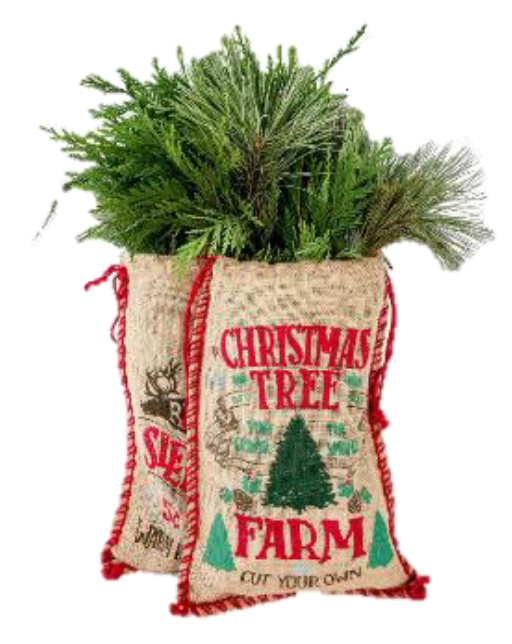 Festive Burlap Greens