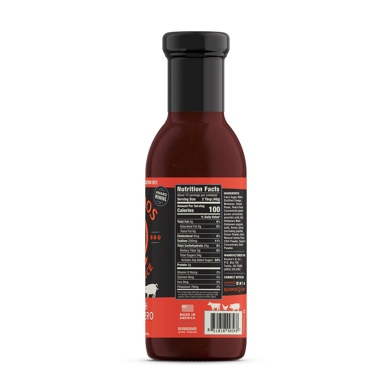 Kosmos BBQ Sauce - Peach Habanero